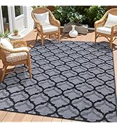 OLANLY Reversible Outdoor Rug 5x8 ft Clearance, Waterproof Outdoor Plastic Straw Rug with Interla...