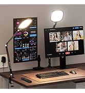 2 Packs Video Conference Light for Computer, 15W LitONES Desk Light for Zoom Calls Meeting with C...