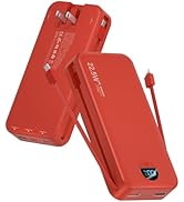 citicr Portable Charger Power Bank, 20000mAh 22.5W USB C Fast Charging with Built-in Cable & Wall...