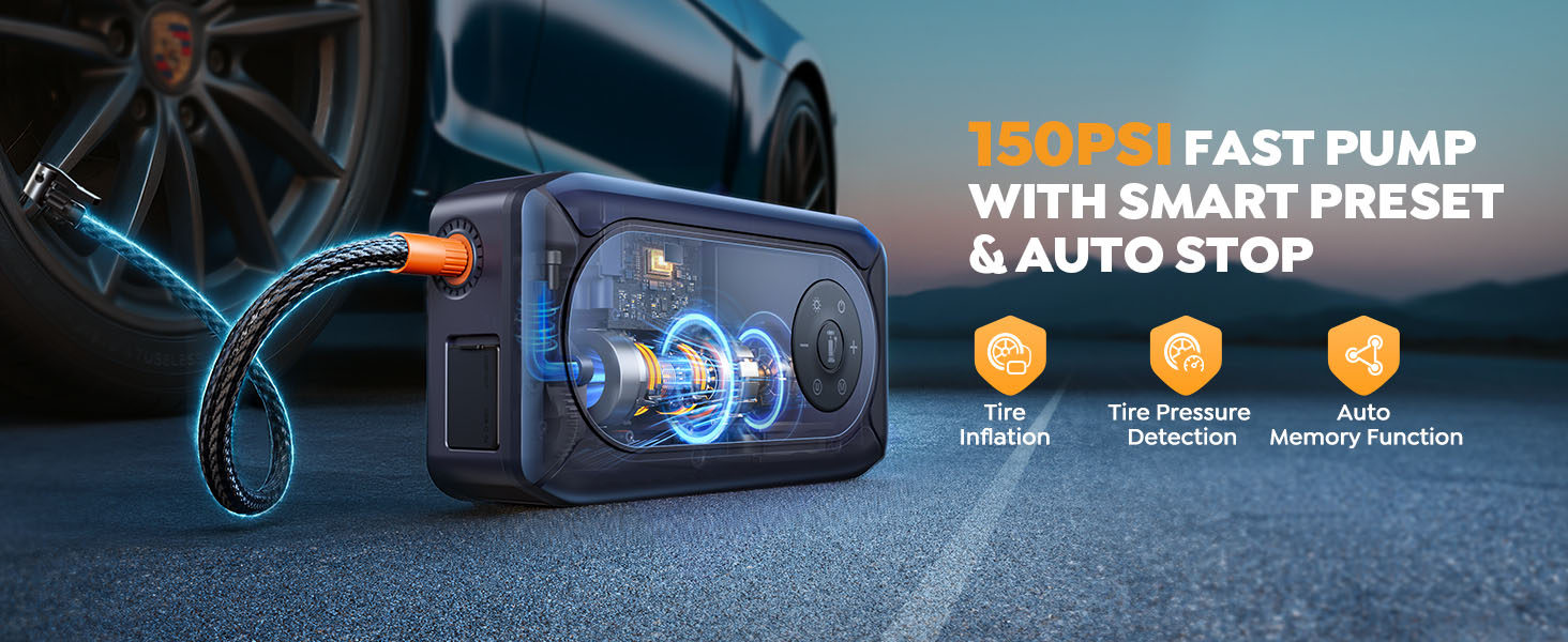 battery jumper starter portable car jumper car battery jump starter jump box with air compressor