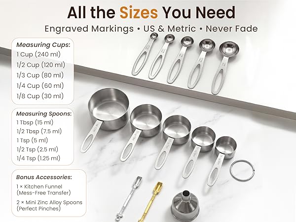 Measuring Cups and Spoons Set