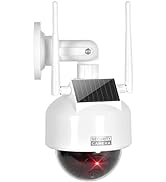 BNT Solar Fake Camera Security Outdoor, Solar Dummy Powered Simulated Surveillance Cameras with 1...