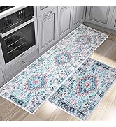 Mightree Non Slip Ultra Soft Kitchen Rugs Washable Kitchen Rug and Mats, Boho Floor Carpet Standi...