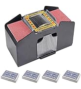 S SUNSBELL Automatic Card Shuffler for Five Crowns Card Game, Battery Operated Poker Shuffling Ma...