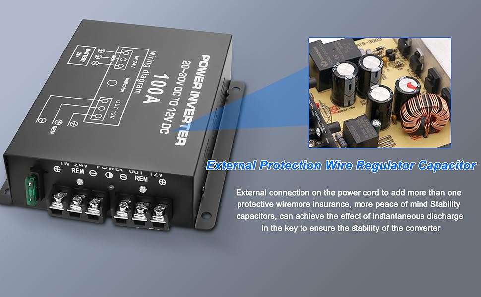 20-30V to 12V DC Regulator Reducer Car Power Supply Volt Converter