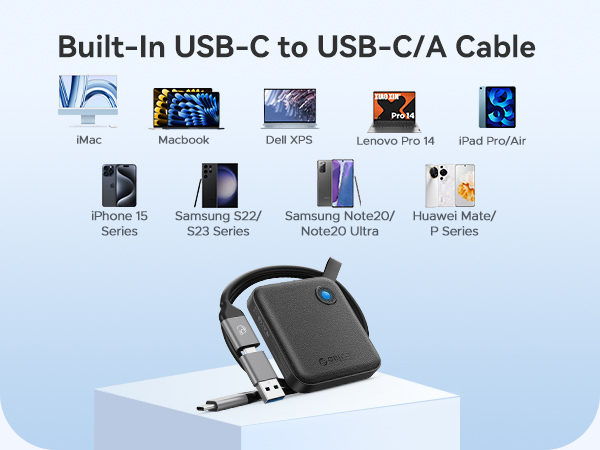 the built - in usb - c to usb - c - c cable