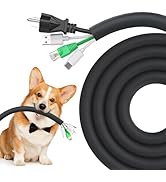 UOMTFAI Dog Cat Cord Protector 10ft - 1/2inch, Flexible Cable Sleeve for Easy Cord Management, Pr...