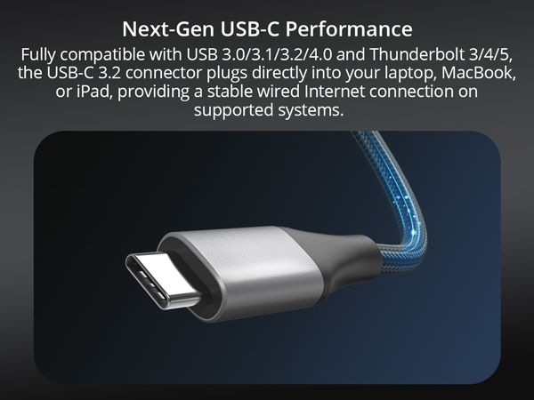 Adapter&amp;#39;s USB 3.2 Type C Port Works with USB 3.0 3.1 3.2 4.0 and Thunderbolt 3 4 5