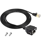 SinLoon Cat8 LAN Cable, RJ45 Male to Female Shielded Ethernet Network Connector Screw Panel Mount...