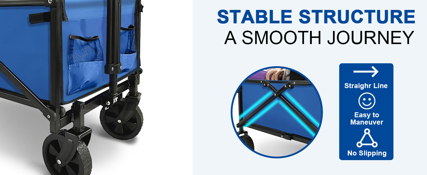 foldable camping wagon with small wheel