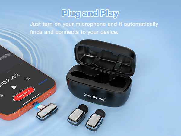 Wireless Lavalier Mic for iPhone/iPad/Android