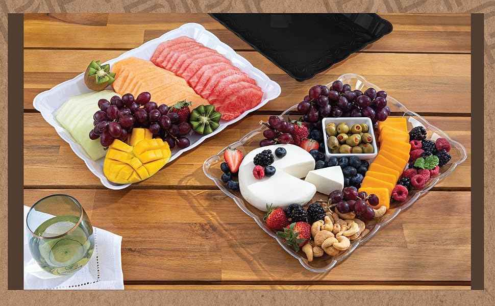 9x13 plastic trays disposable serving