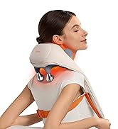 IKEEPFIT Cordless Neck Massager with Heat, 6D Shiatsu Neck &amp; Shoulder Massager for Pain Relief De...
