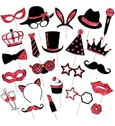 Zonon 24 Pieces Funny Photo Booth Props for Birthday Weddings Graduation Party Supplies Prom Disc...