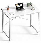 DUMOS 32 Inch Office Small Computer Desk Modern Simple Style Writing Study Work Table for Home Be...