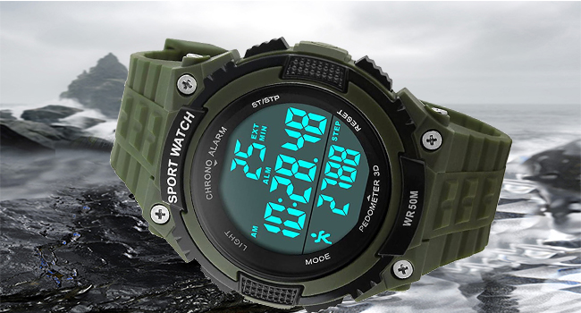 Unisex Pedometer Watches Military Multifunctional