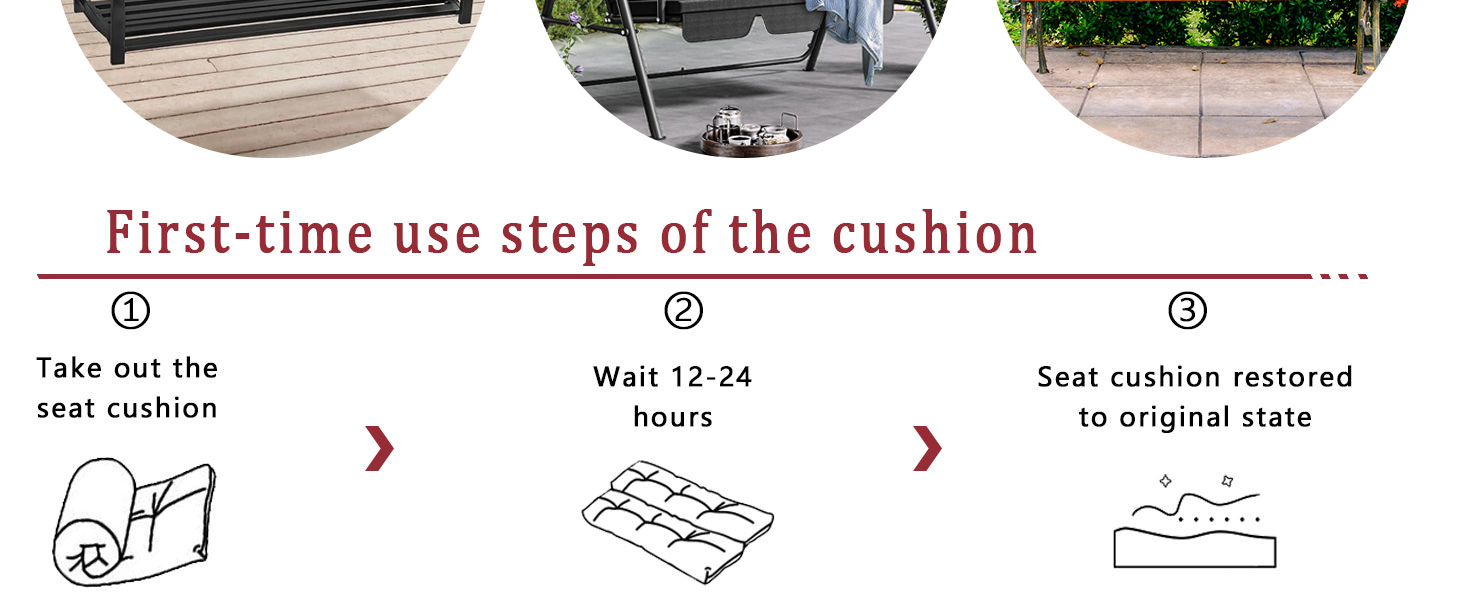 outdoor swing replacement cushions