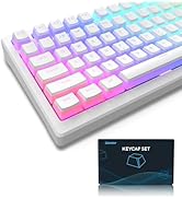 Womier Pudding Keycaps, PBT Keycaps 165 Keys Set Custom Keycap Set, Shine Through Keycaps OEM Pro...