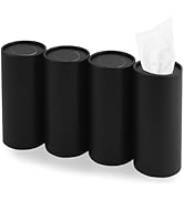 Figpade 4PCS Pull Out Cars Tissue Holder,Refillable Car Tissues Cylinder with 30-Count Per Box,Mu...
