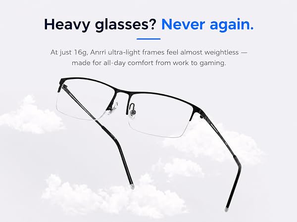 Lightweight glasses frame