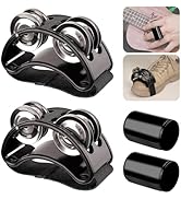 Rigych 2 Set Foot Tambourine Shaker &amp; Rhythm Finger Shaker with Elastic Strap, Percussion Musical...