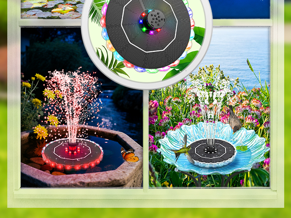 solar water fountain