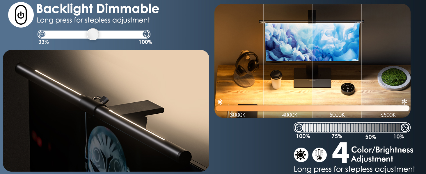 monitor light bar with backlight