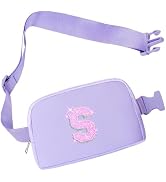 COSHAYSOO Letter Belt Bag Crossbody Initial Waist Pack Small for Teenage Girls Women Travel...