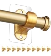 10-Pack No Drill Curtain Rod Holders, Self Adhesive Curtain Rod Brackets, No Drilling, No Nail He...