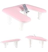 Arm Rest for Nails Tech with Rotating Phone Holder, MZCMSL U - Shaped Adjustable Manicure Hand Re...