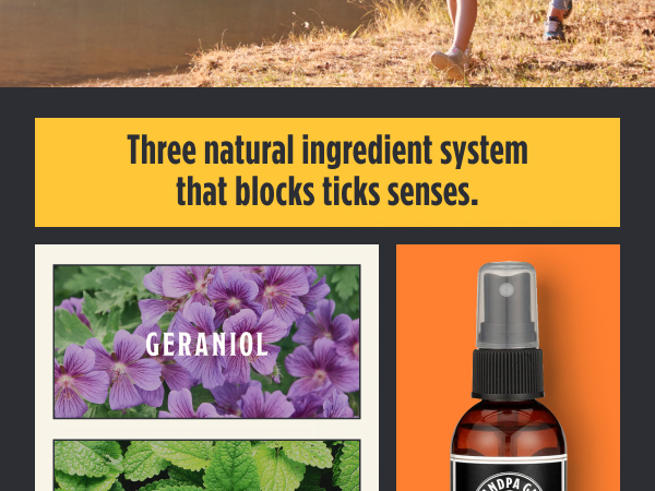 Natural Tick and Mosquito Repellent Spray DEET-Free Plant-Based Up to 8 Hours Safe for Kids