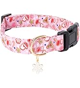 Faygarsle Pink Dog Collar Christmas Design Christmas Theme Pattern for Small Medium Large Dogs Co...