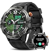 Smart Watches for Men, Bluetooth Call Military Smart Watch, Waterproof Fitness Tracker with Heart...