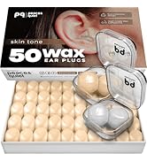 Peace&amp;Quiet Wax Ear Plugs for Sleeping, Swimming - 50 Noise Cancelling Silicone Gel Wax Earplugs ...