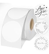 CLASSY Circle Thermal Sticker Labels, 2" Thermal Stickers, Multi-Purpose Round Direct Thermal Lab...