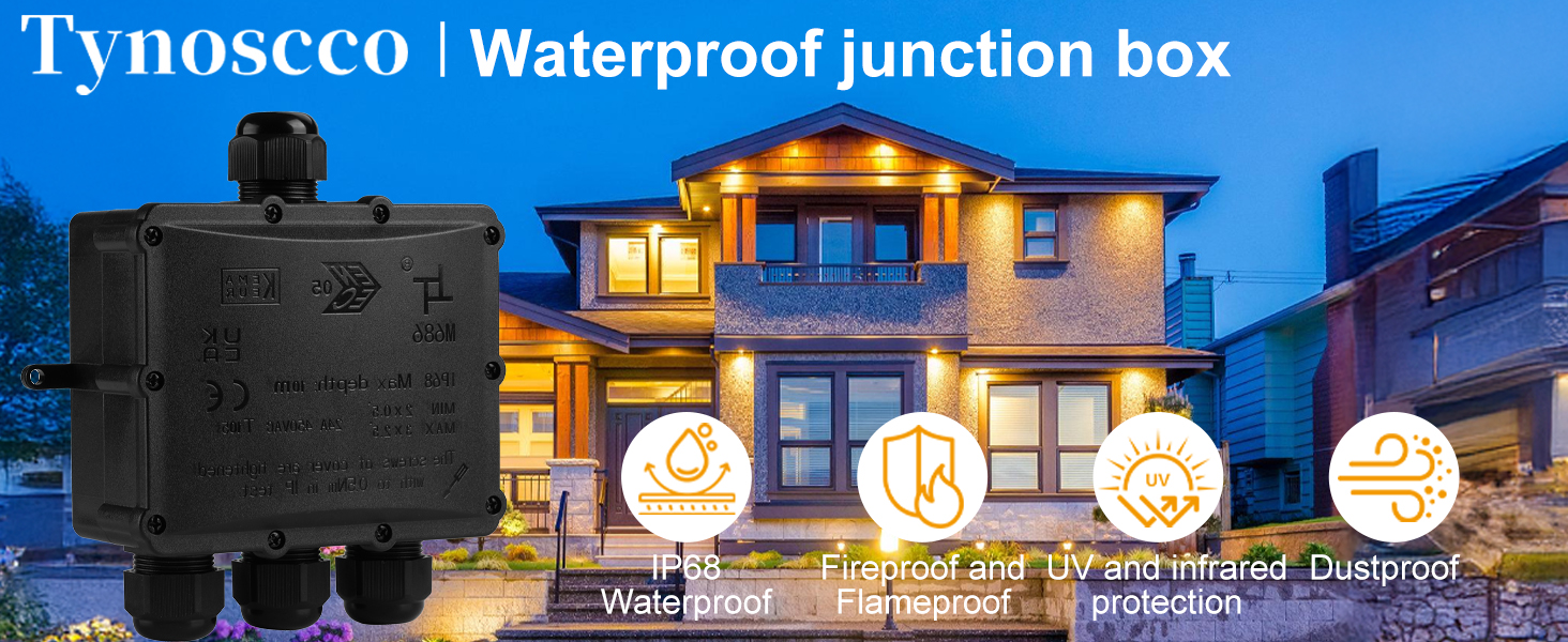 waterproof junction box 4way IP68