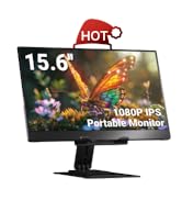 Ingnok Portable Monitor, Ultra Slim 15.6 Inch FHD IPS Laptop Screen Extender with Adjustable Stan...