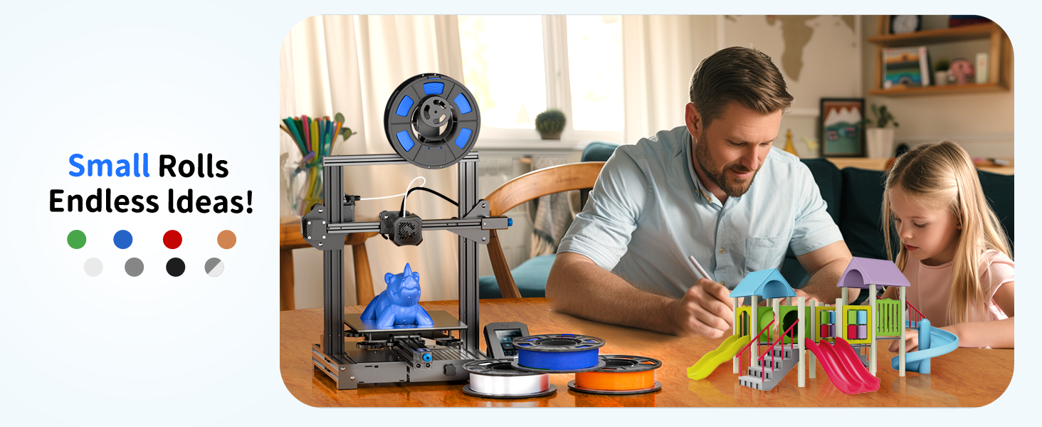 creality 1.75mm 3d printing filament petg 1kg black