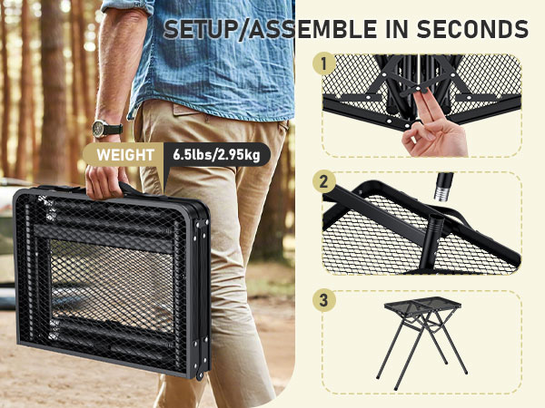 portable grill table for camping