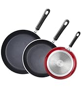 Cook N Home Nonstick Frying Pans Set 3 Piece, 8, 9.5, 11-Inch Kitchen Cooking Skillets Saute Fry ...