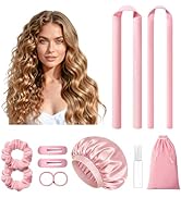 LitBear Heatless Curls Overnight, 2 Sizes of Soft Hair Rollers for Women with Bonnet to Sleep In,...