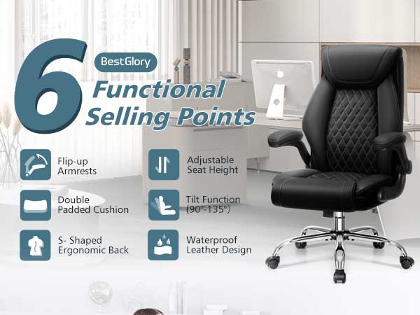 office chair with footrest
