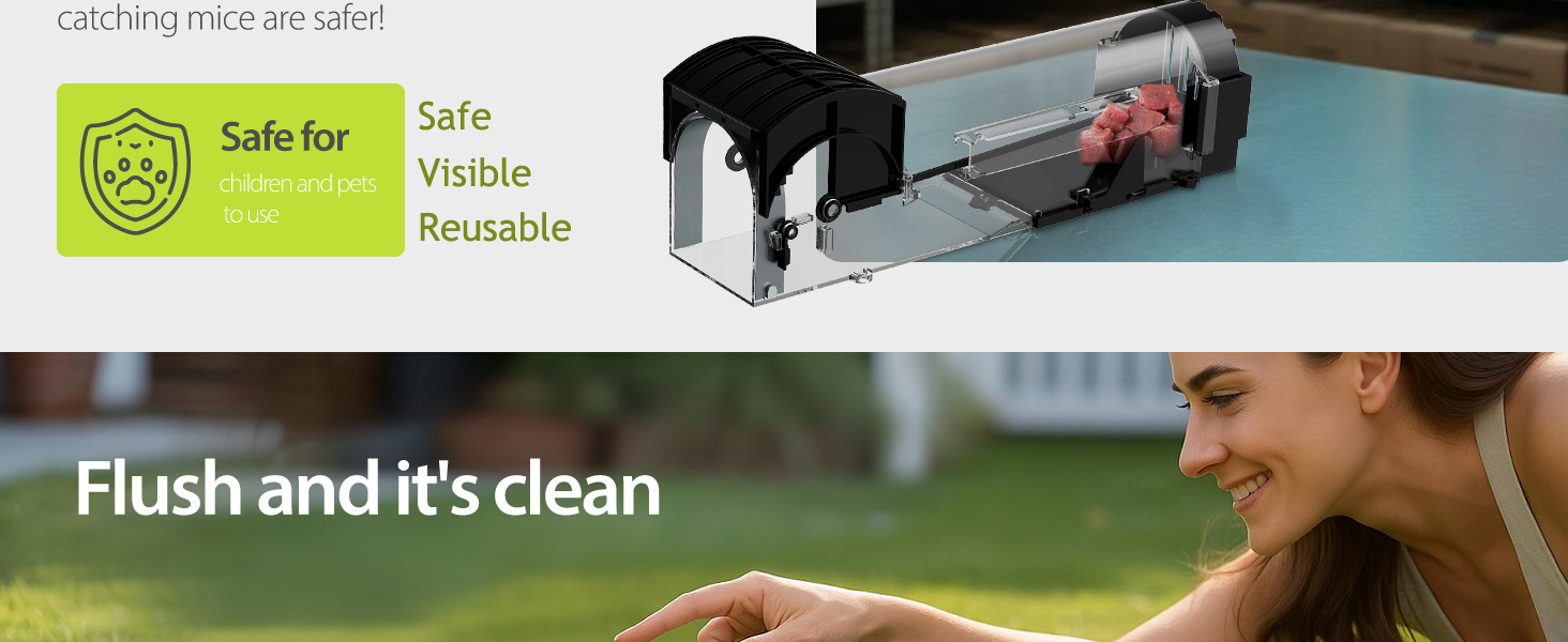 Humane Mouse Traps, 12 inches Enlarged No Kill Rat Live Traps