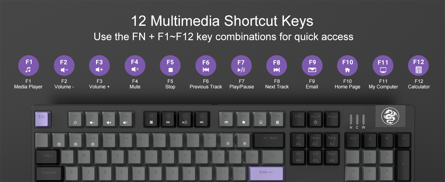 12 Multimedia Shortcut Keys