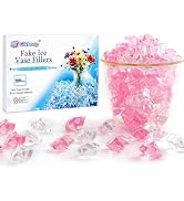 160 Pieces Mixed Pink Acrylic Fake Ice Rocks, Vase Filler for Table Scatter | Each 0.9 x 0.7 x 0....