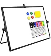 Small Monthly Calendar Dry Erase Whiteboard for Wall, 16in x 12in Magnetic Dry Erase Board, Hangi...