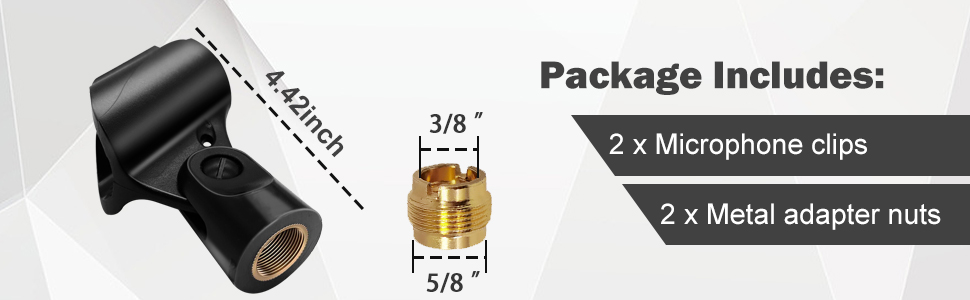 2 pack mic clip
