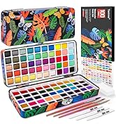 Taotree Watercolor Paint Set 100 Colors, Art Supplies Watercolors Kit Travel Water Colors with 3 ...