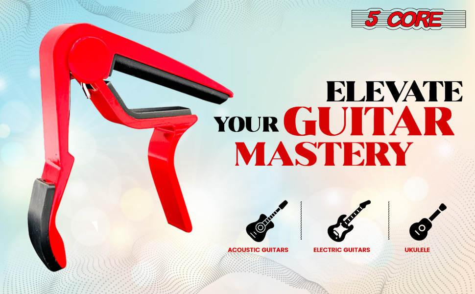 Musical Instrument- CAPO Red, Guitar Capo, Aluminum Capo for Guitars