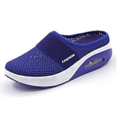 Diabetic Air-Cushion Slip-On Walking Shoes, Orthopedic Diabetic Slippers, with Arch-Support for W...